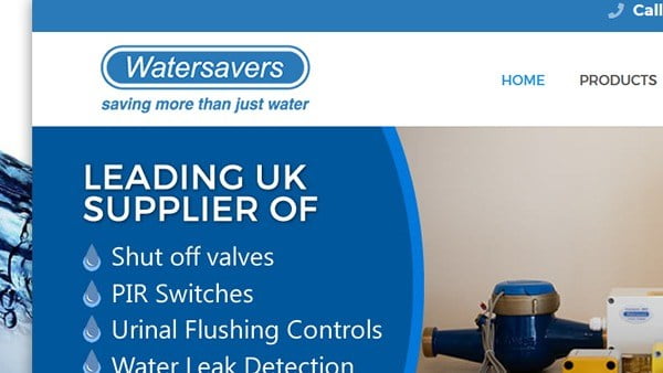 Watersavers website design by Logic Red